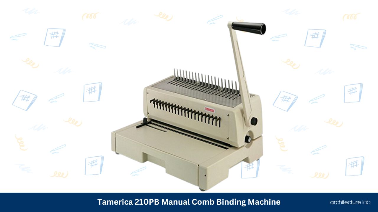 Tamerica 210pb manual comb binding machine