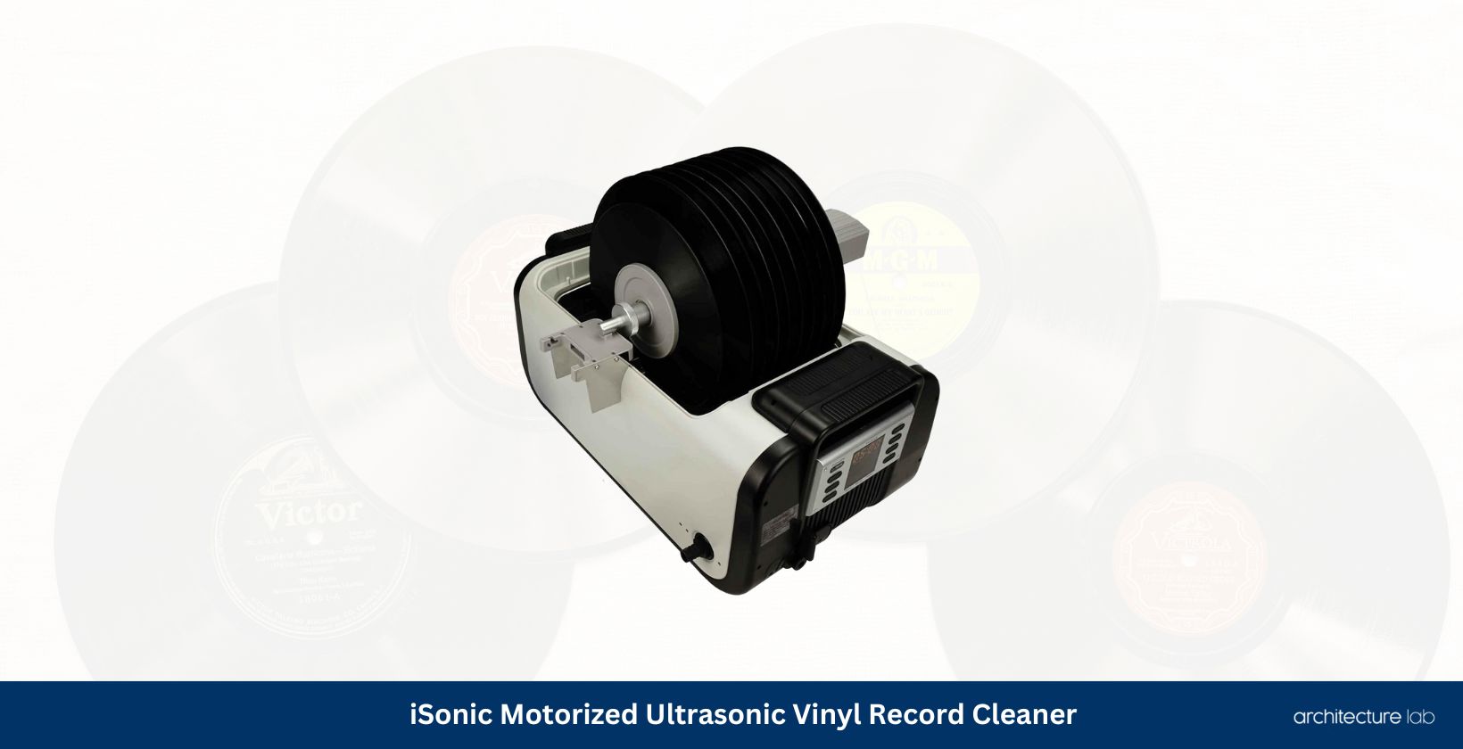Isonic motorized ultrasonic vinyl record cleaner