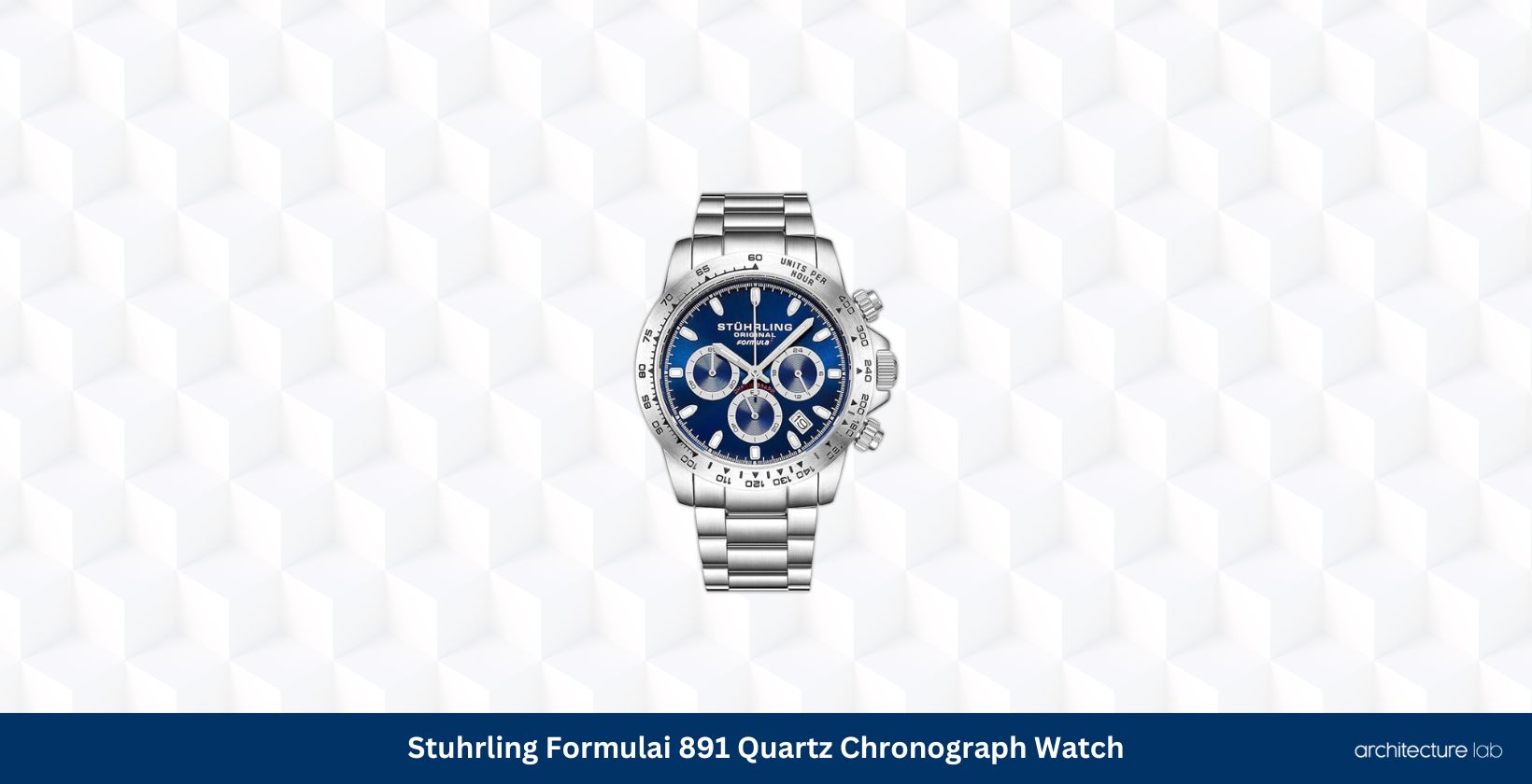 Stuhrling formulai 891 quartz 42mm chronograph watch