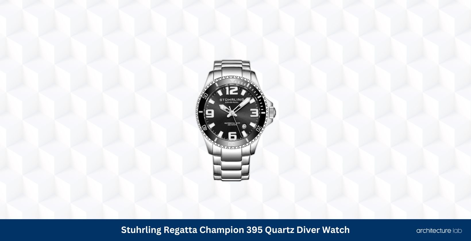 Stuhrling regatta champion 395 quartz 42mm diver watch