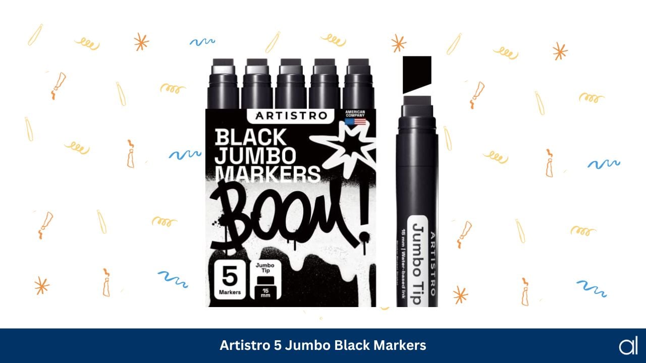 Artistro 5 jumbo black markers