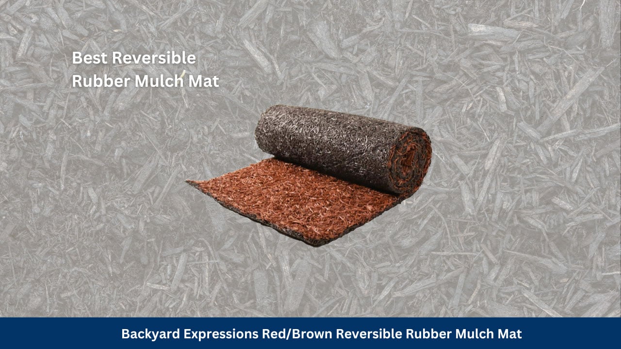 Backyard expressions redbrown reversible rubber mulch mat