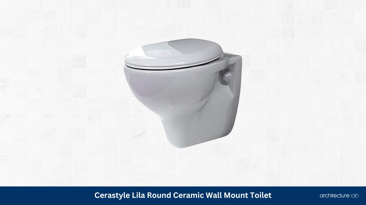 Cerastyle lila round ceramic wall mount toilet