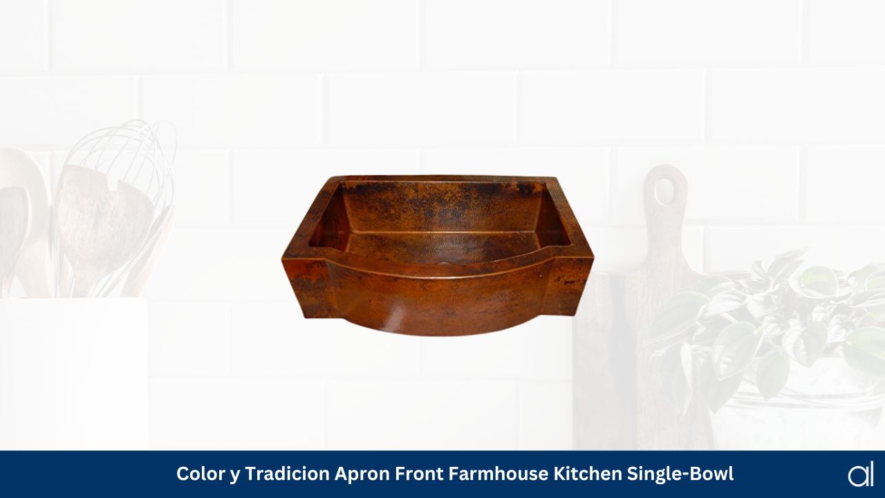 Color y tradicion apron front farmhouse kitchen single bowl