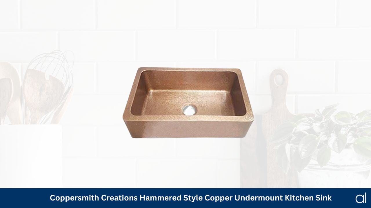 Coppersmith creations hammered style copper undermount kitchen sink