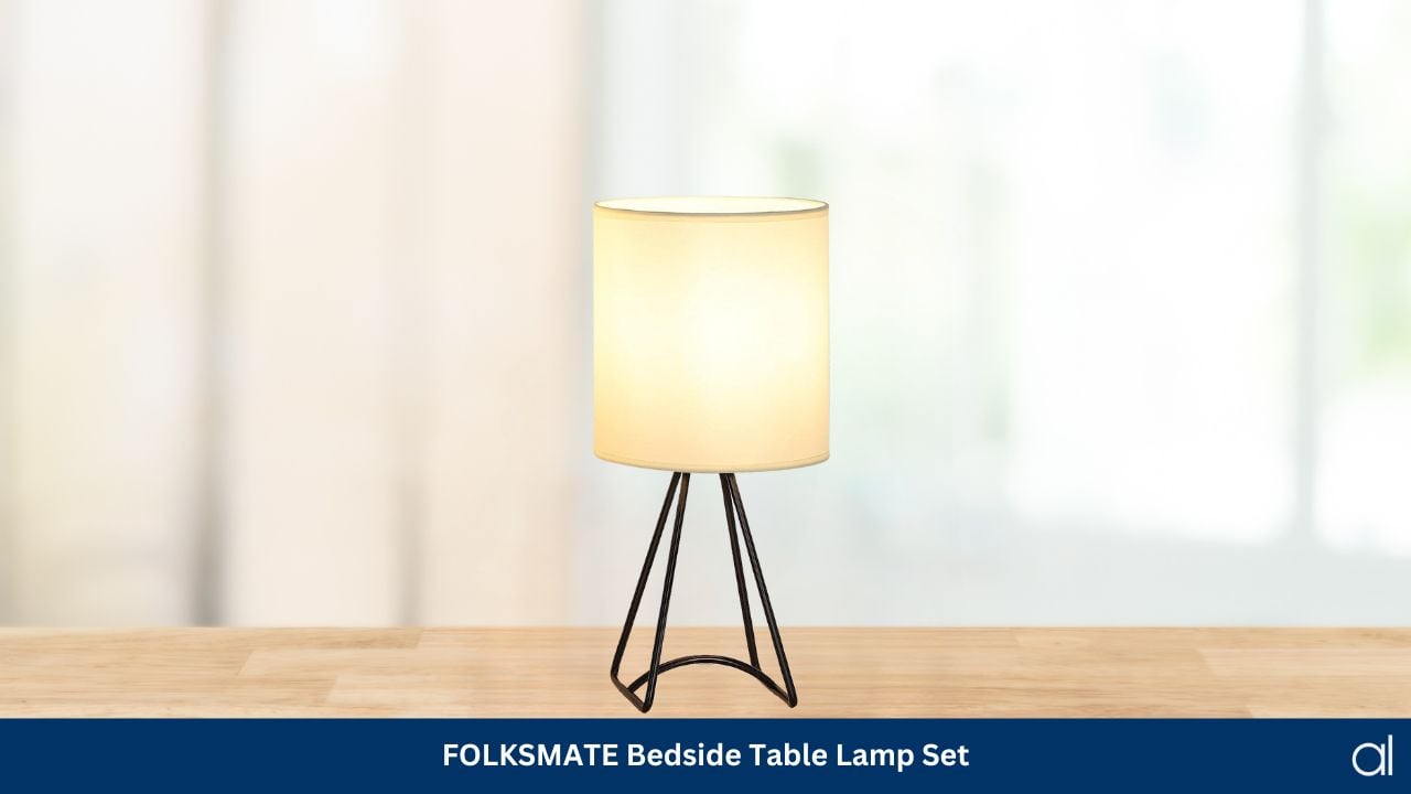 Folksmate bedside table lamp set 1
