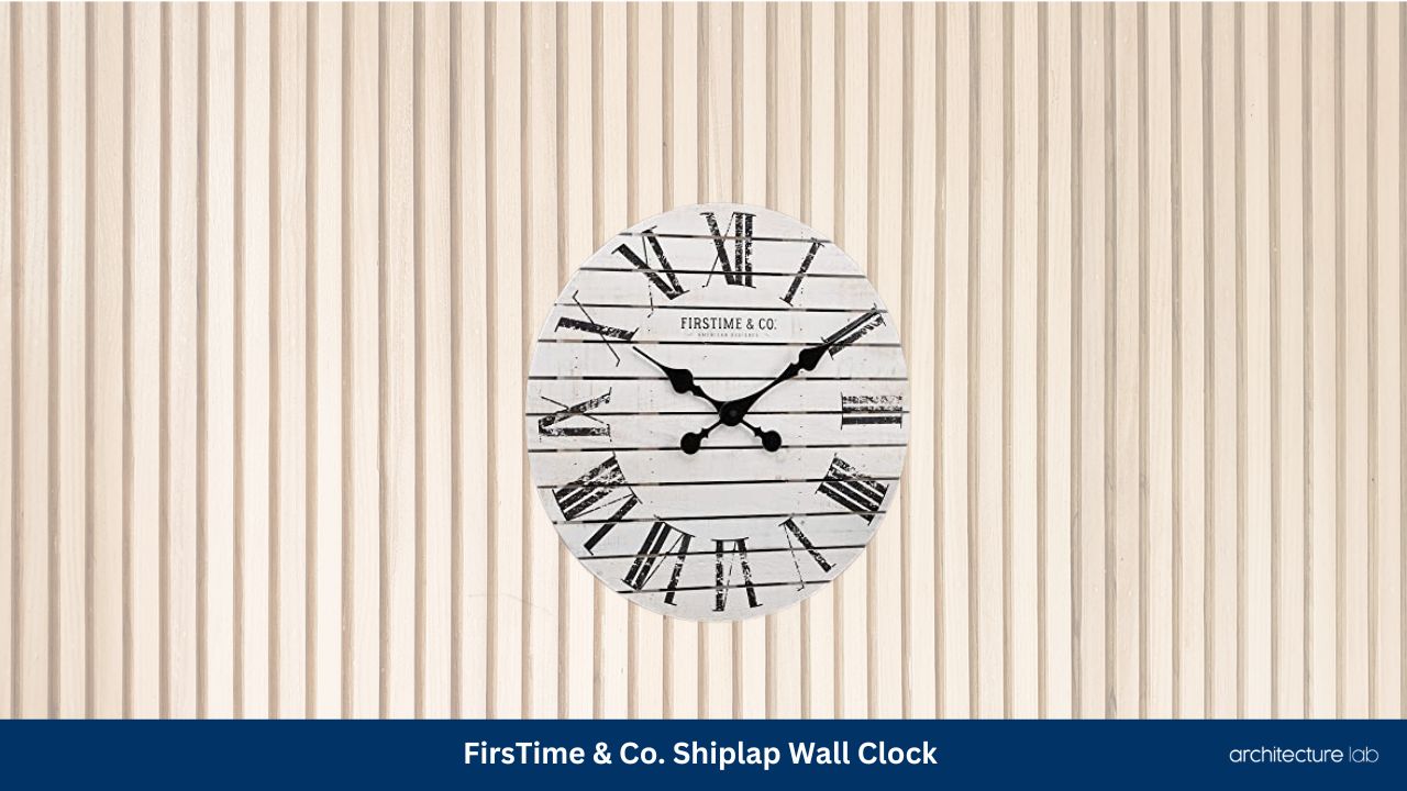 Firstime co. Shiplap wall clock