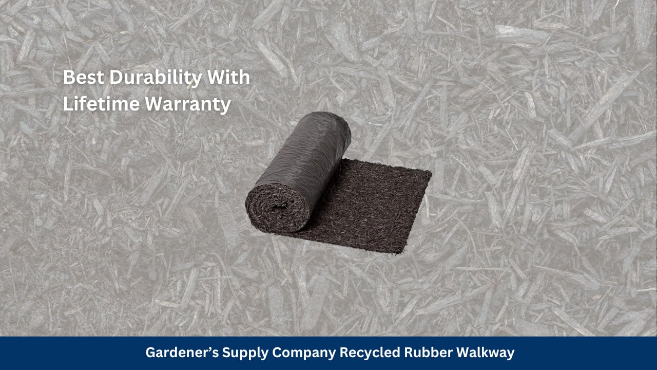Gardeners supply company recycled rubber walkway