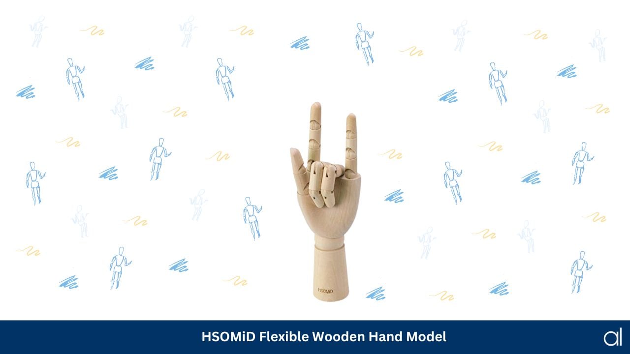Hsomid flexible wooden hand model