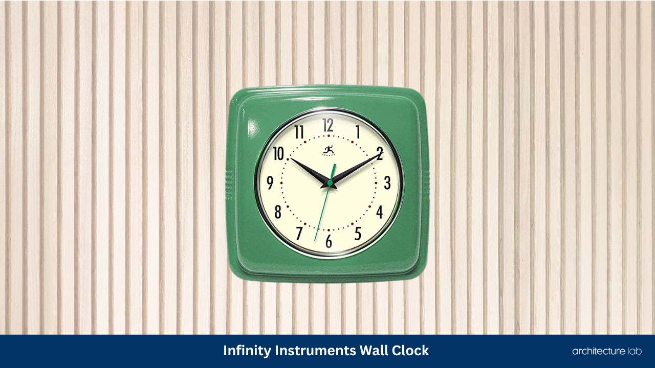 Infinity instruments square 9 inch wall clock