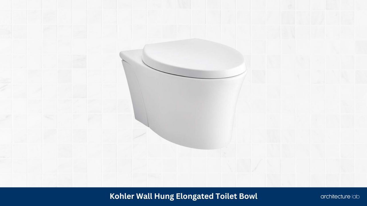 Kohler wall hung elongated toilet bowl