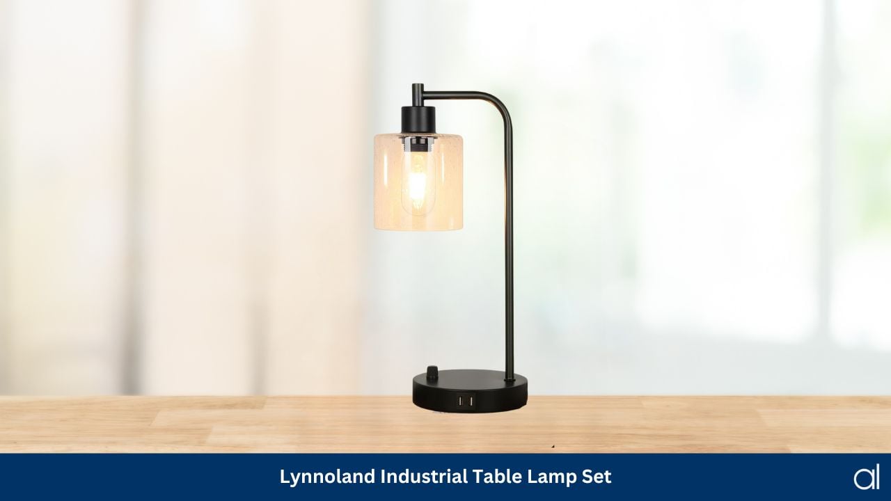 Lynnoland industrial table lamp set 1