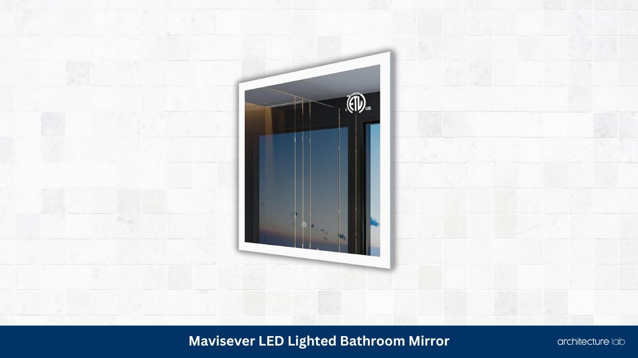 Mavisever led lighted bathroom mirror