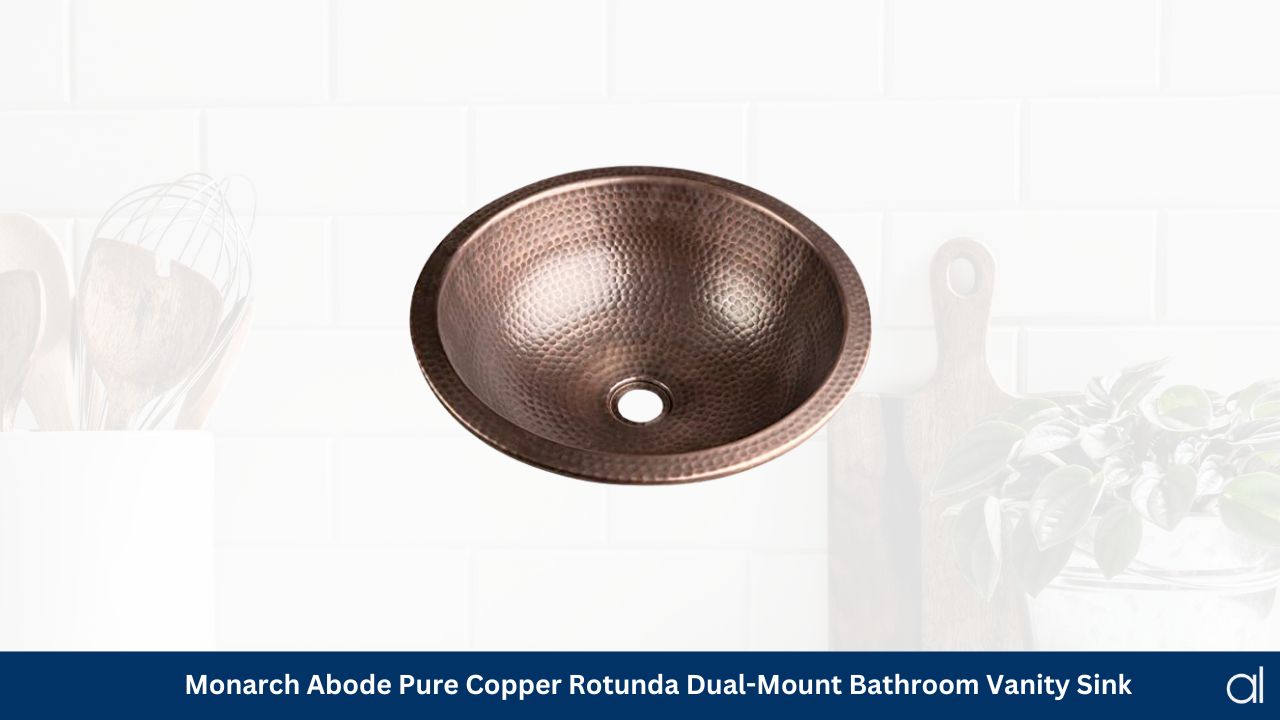Monarch abode pure copper rotunda dual mount bathroom vanity sink