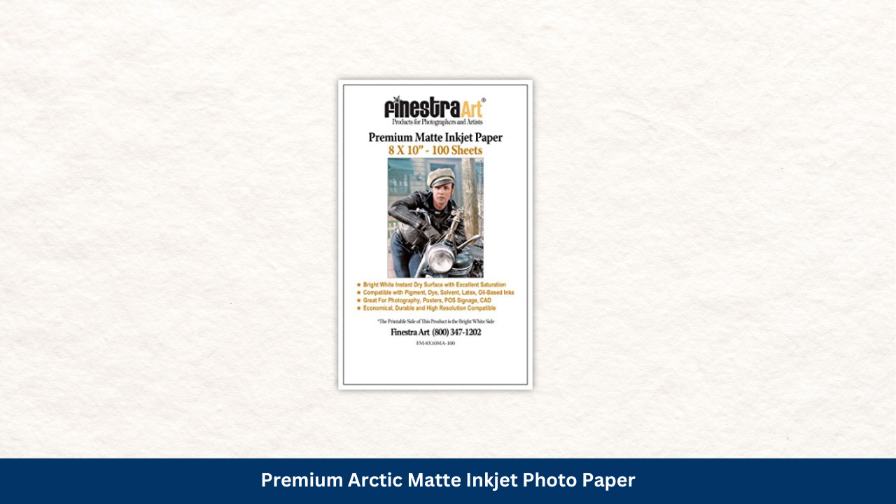 Premium arctic matte inkjet photo paper