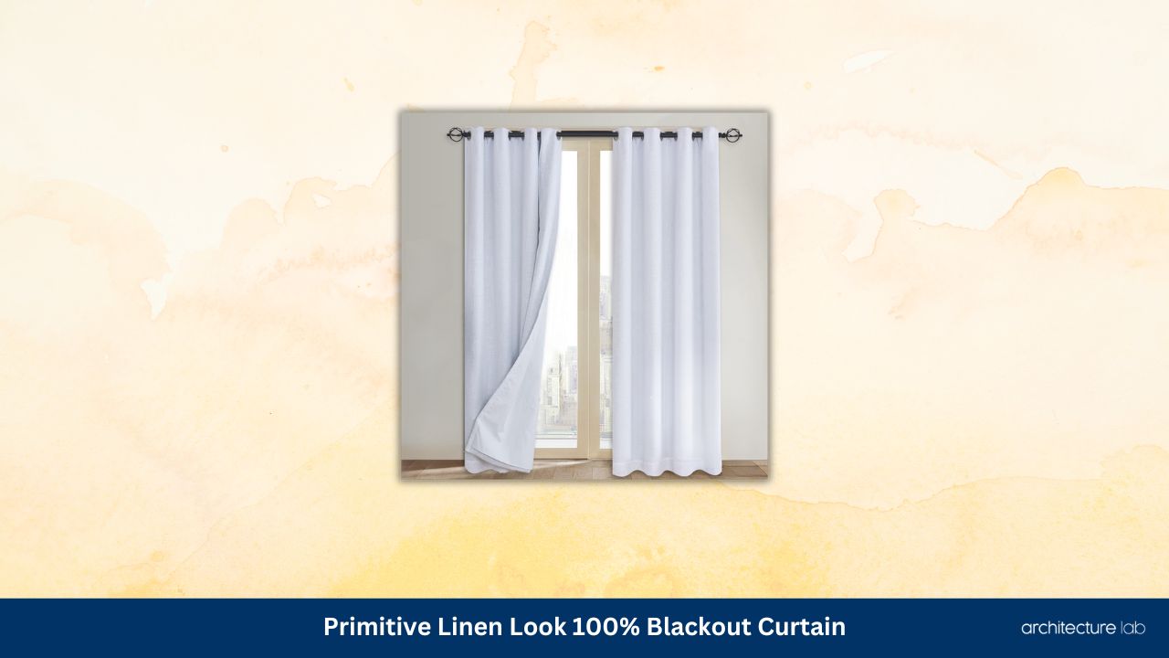 Primitive linen look 100 blackout curtain 1