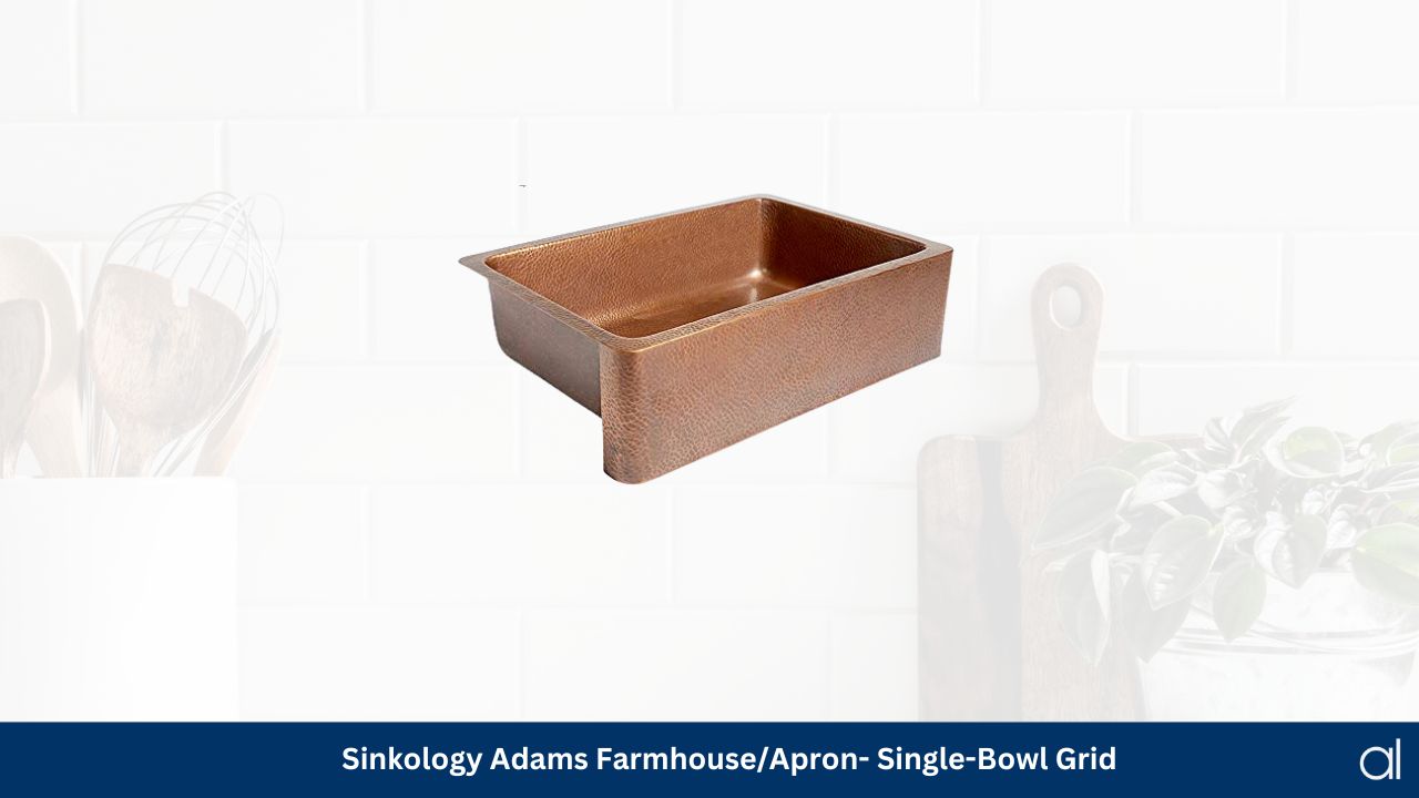 Sinkology adams farmhouseapron single bowl grid