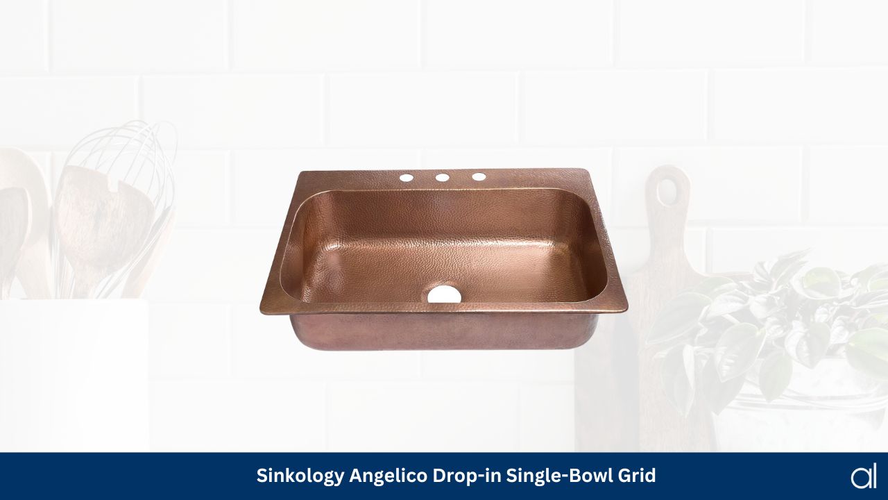 Sinkology angelico 3 hole drop in 33 in. Single bowl grid