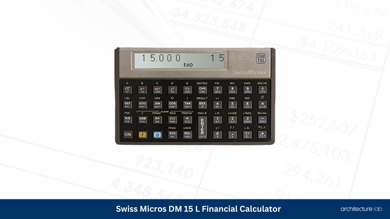 Swiss micros dm 15 l financial calculator