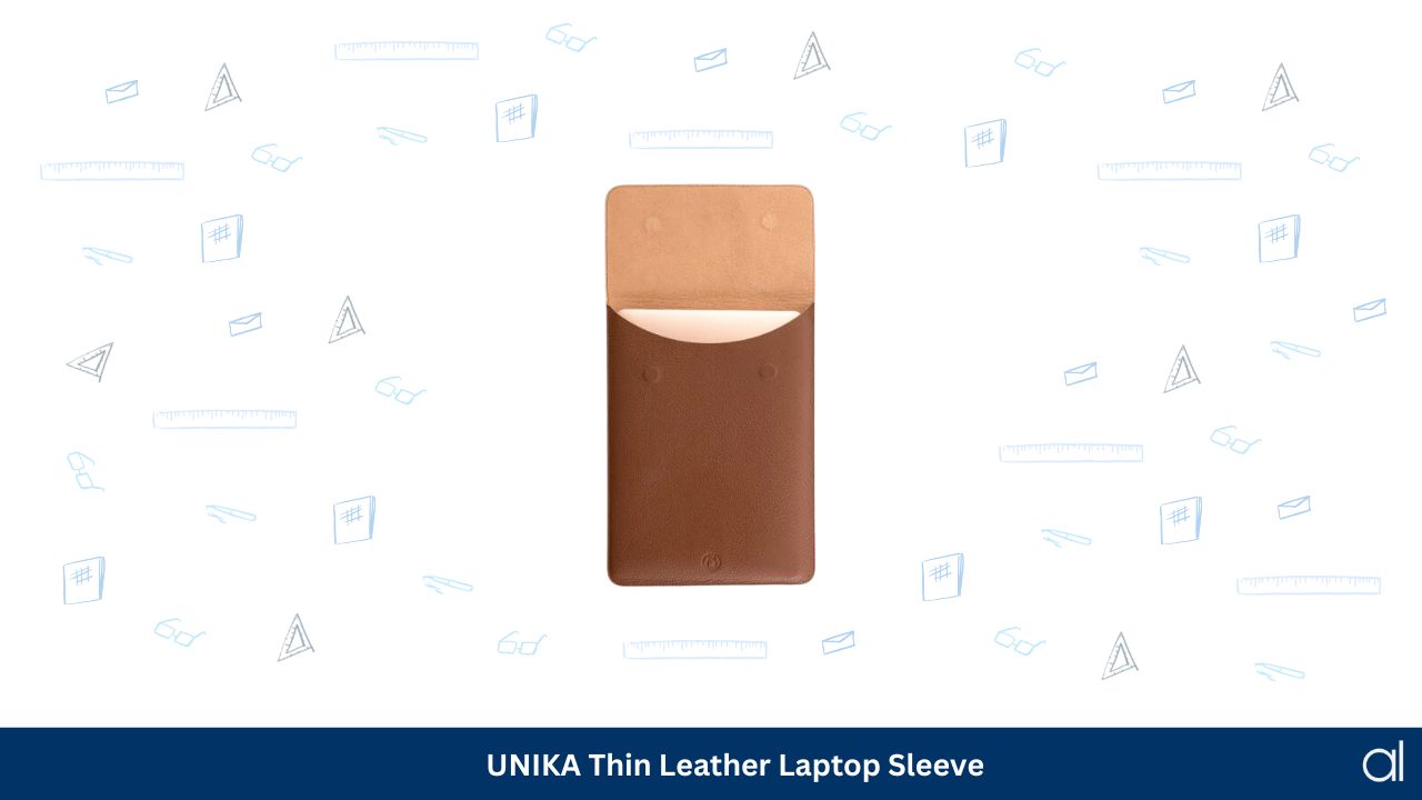 Unika thin leather laptop sleeve