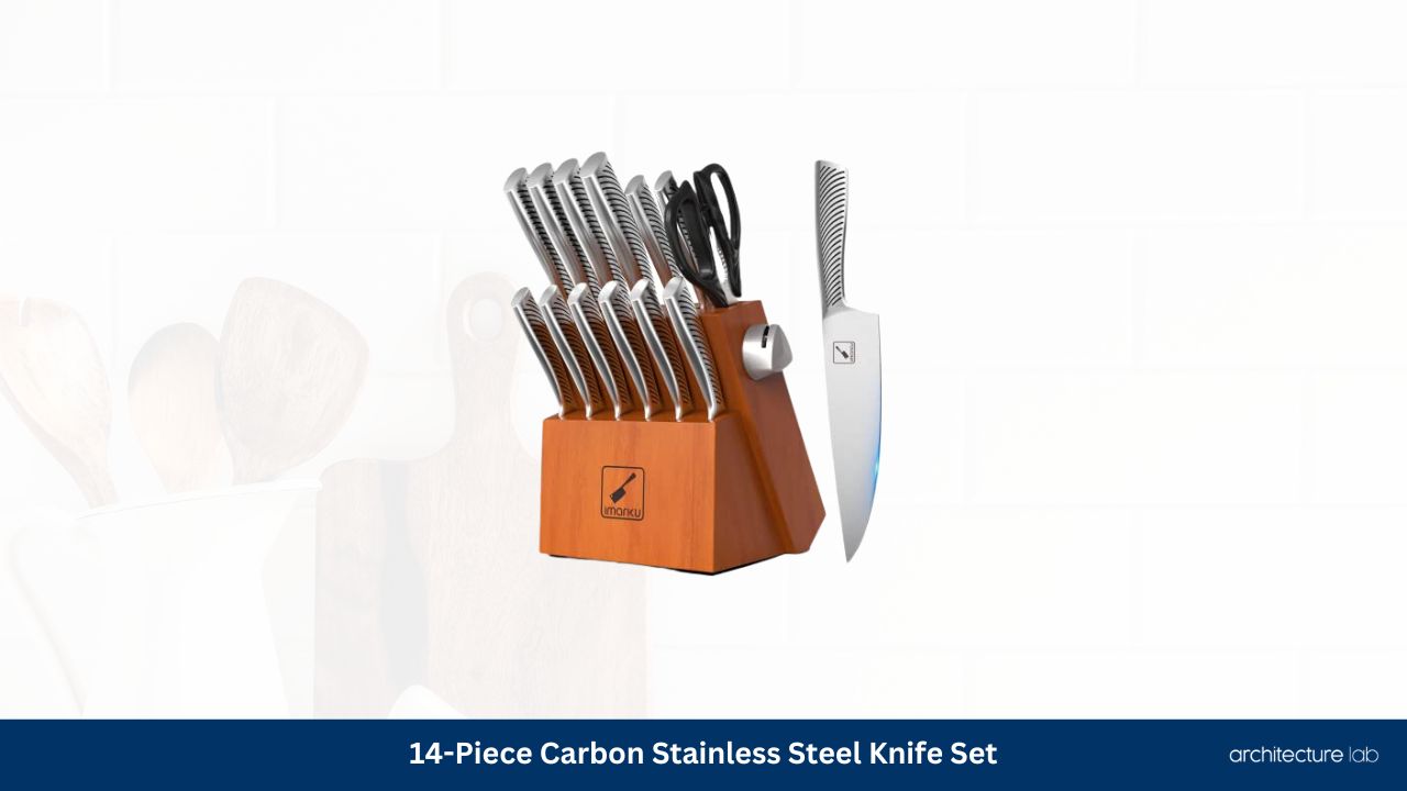 14 piece carbon stainless steel knife set