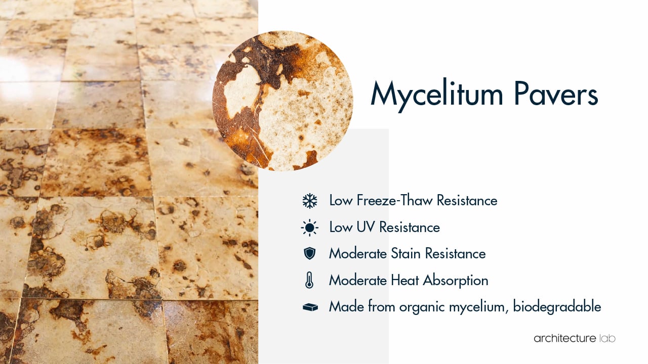 Mycelium pavers