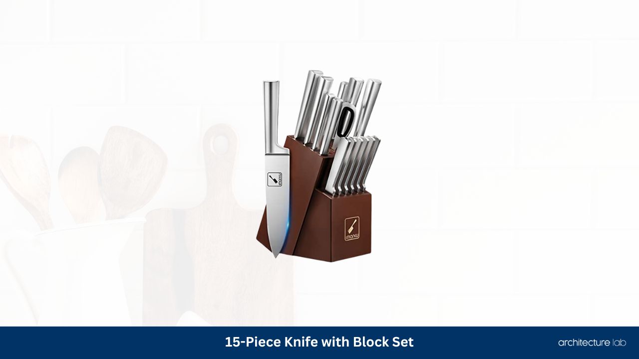 15 piece knife with block set