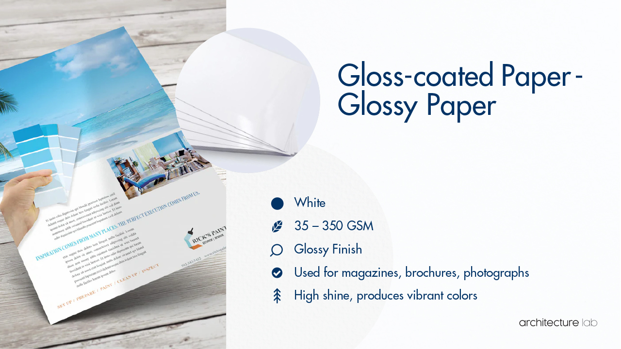 4. Gloss-coated paper - glossy paper