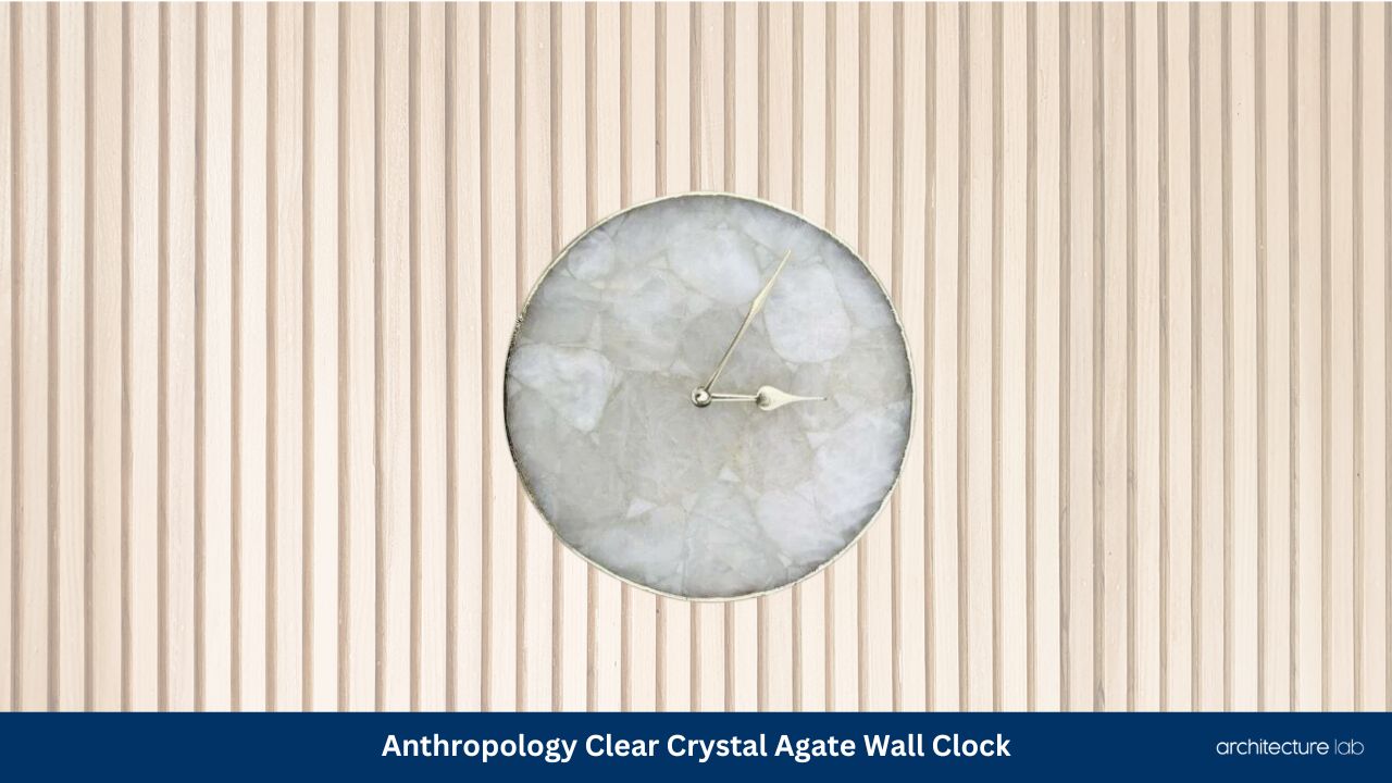 Anthropology large clear crystal agate wall clock