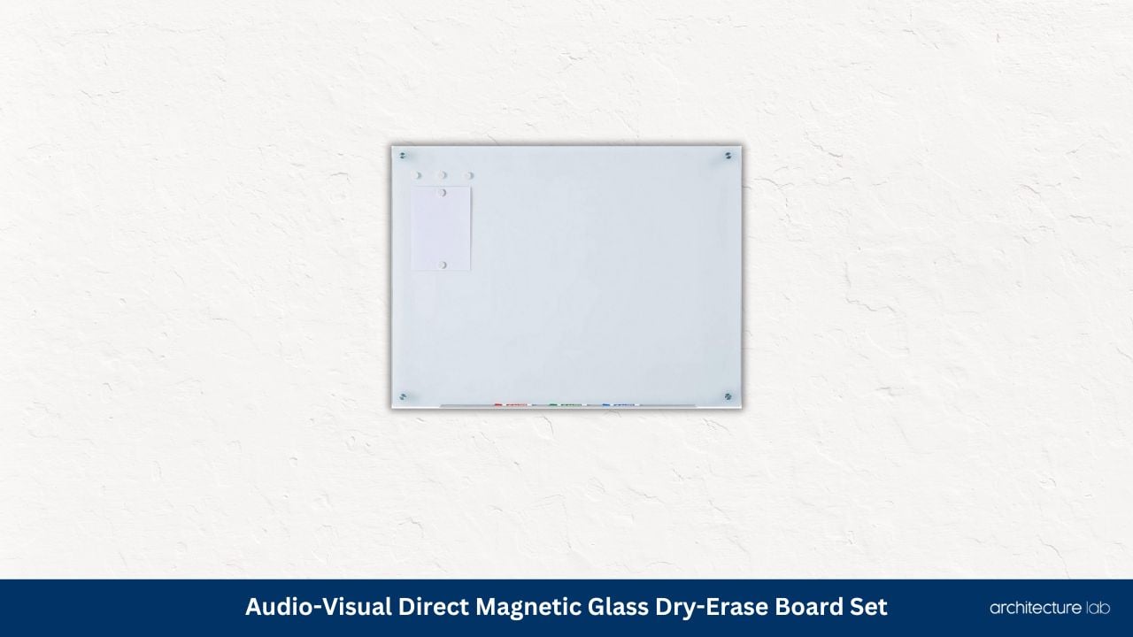 Audio visual direct magnetic glass dry erase board set
