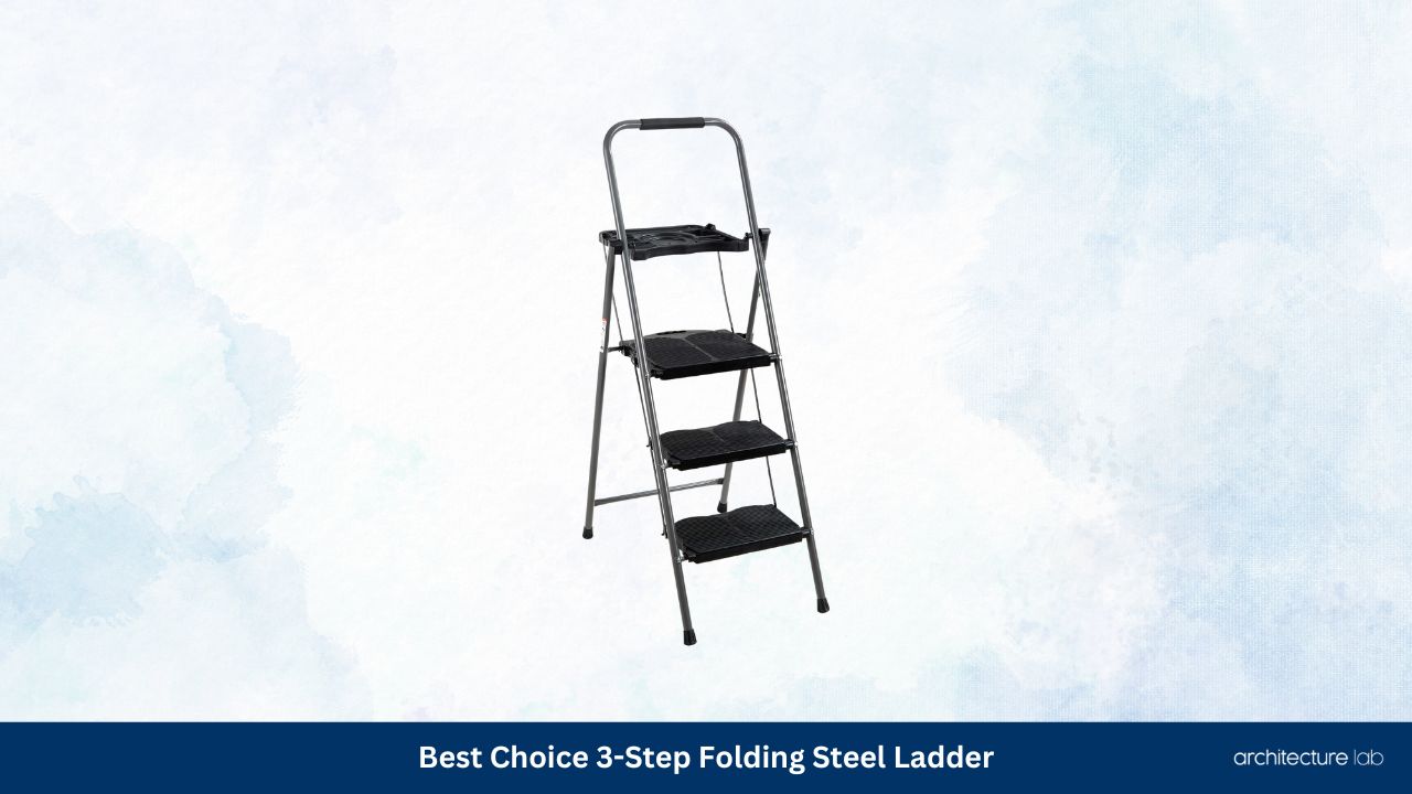Best choice 3 step folding steel ladder