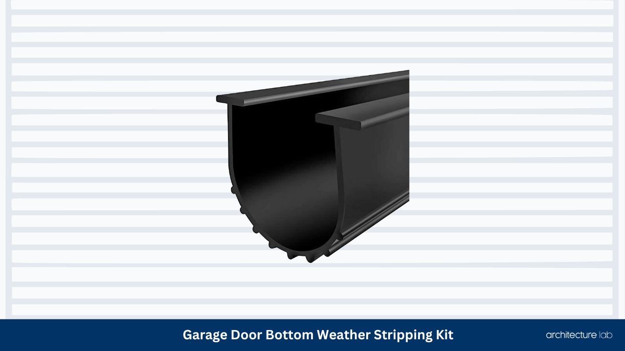 Garage door bottom weather stripping kit