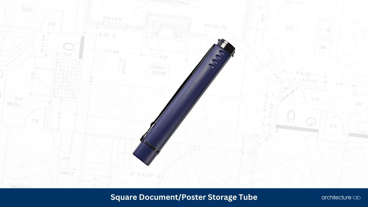 Square documentposter storage tube