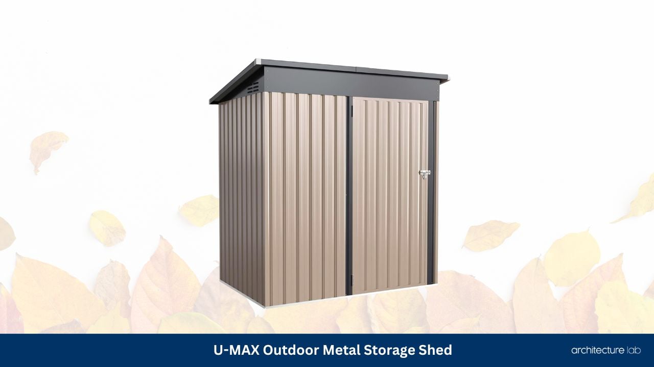 U max outdoor metal storage shed