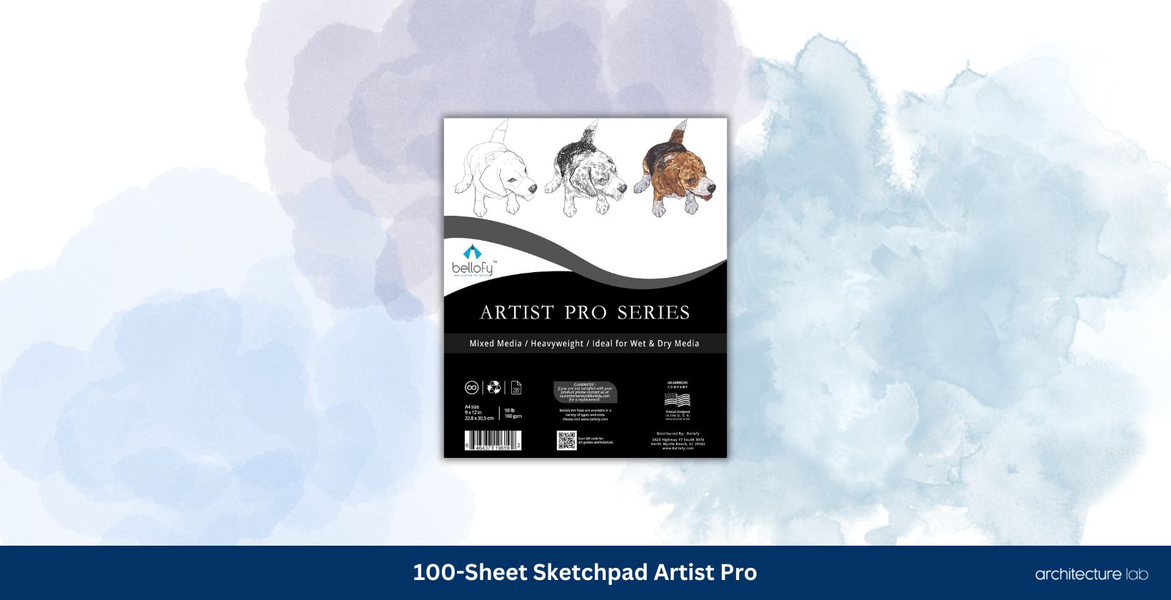 100 sheet sketchpad artist pro