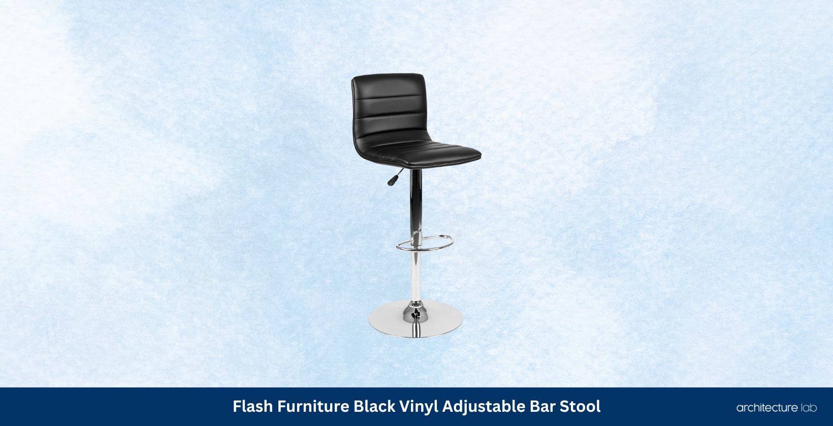 Flash furniture black vinyl adjustable bar stool