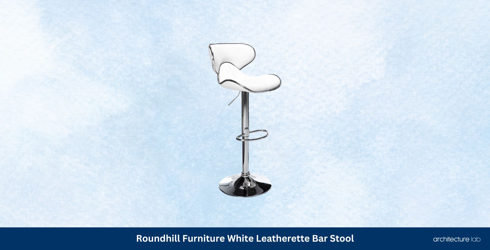 Roundhill furniture white leatherette bar stool