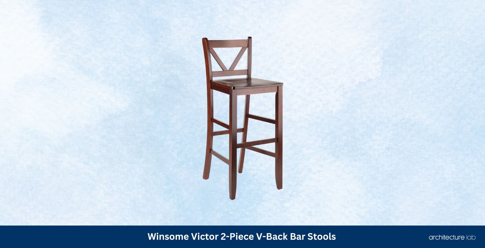 Winsome victor 2 piece v back bar stools
