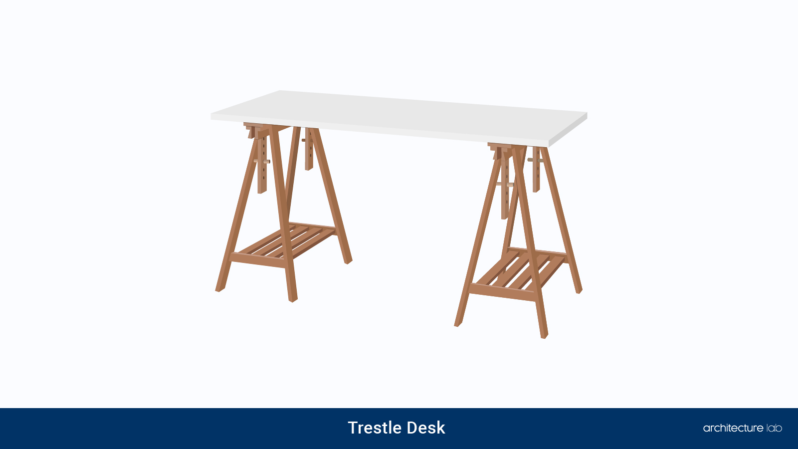 Types Of Desks For Your Office 13. Trestle desk