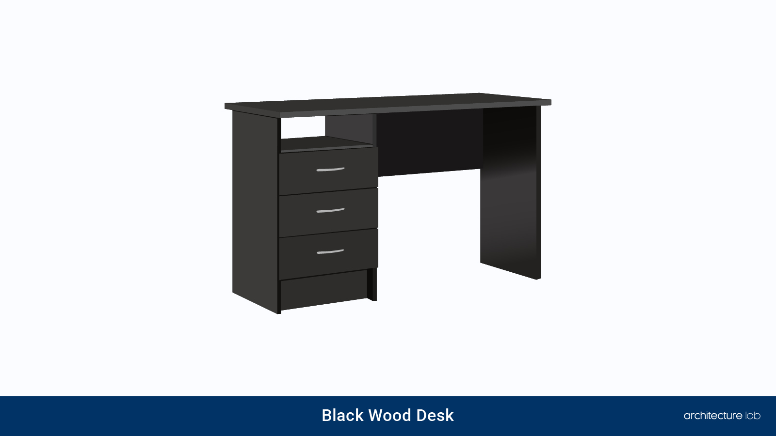 30. Black wood desk