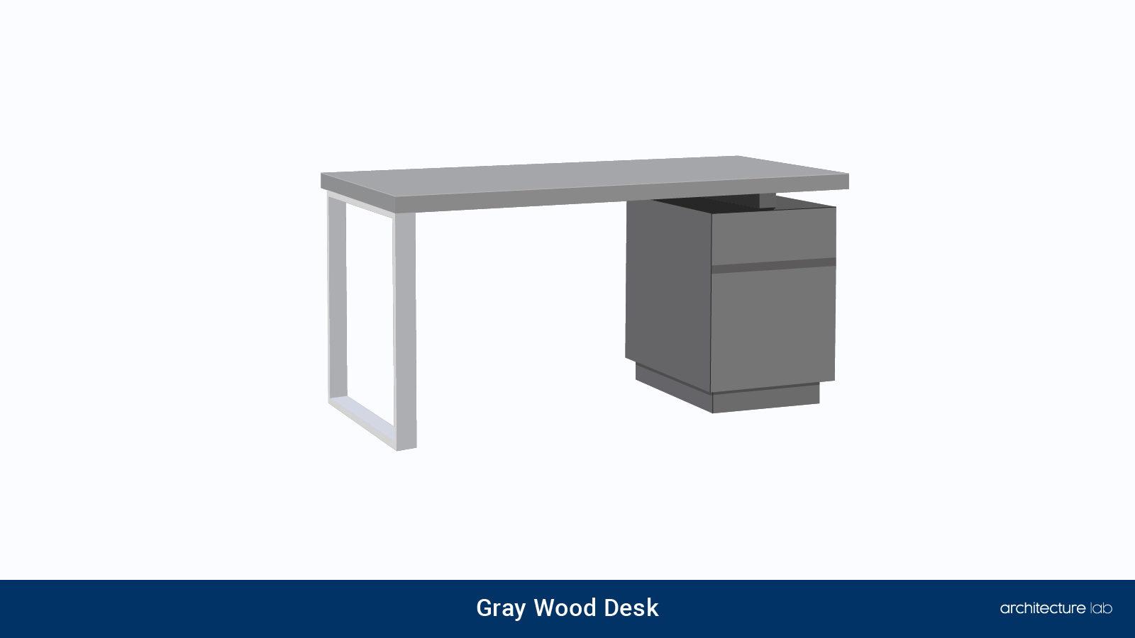 31. Gray wood desk