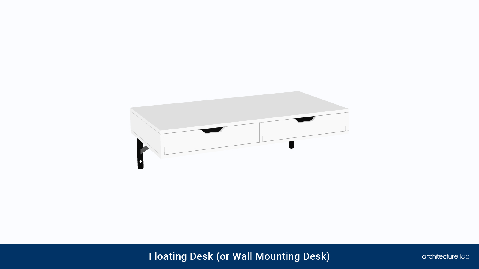 7. Floating desk (or wall mounting desk)