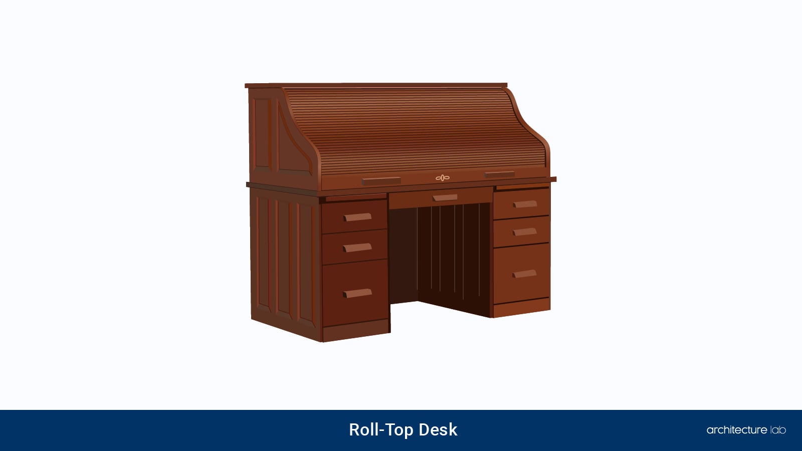 Types Of Desks For Your Office 8. Roll-top desk