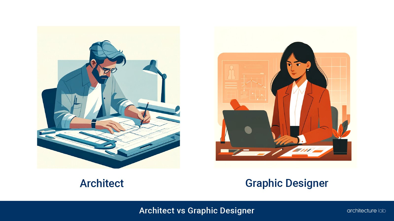 Architects vs graphic designer: differences, similarities, duties, salaries, and education