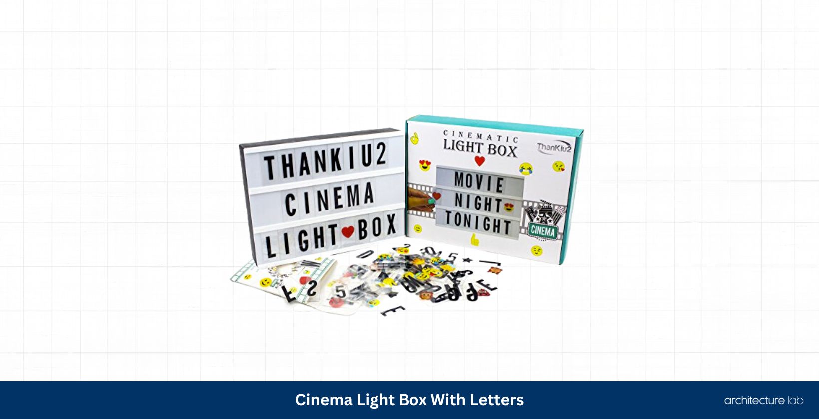 Cinema light box with letters