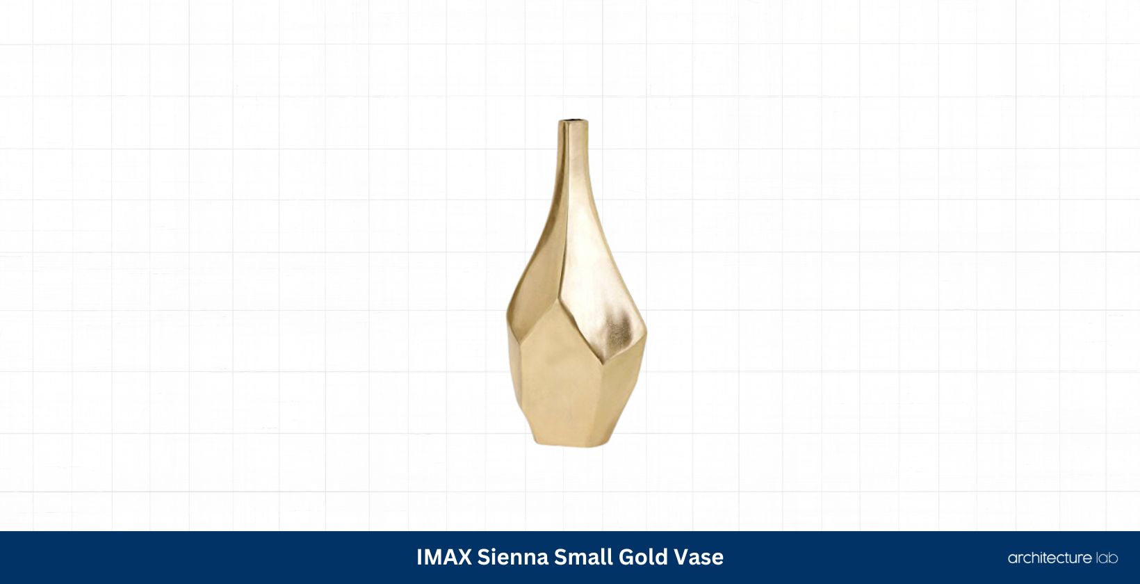 Imax 60312 sienna small gold vase