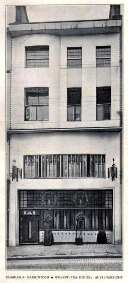 Charles Rennie Mackintosh: Biography, Works, Awards 42 Facade, the willow tearooms - charles rennie mackintosh