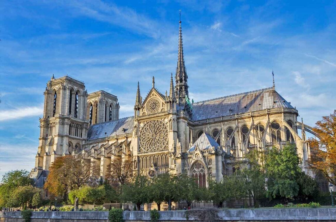 Gothic architecture: notre-dame cathedral, paris, france - construction began in 1163 and was completed in 1345. - © ali sabbagh