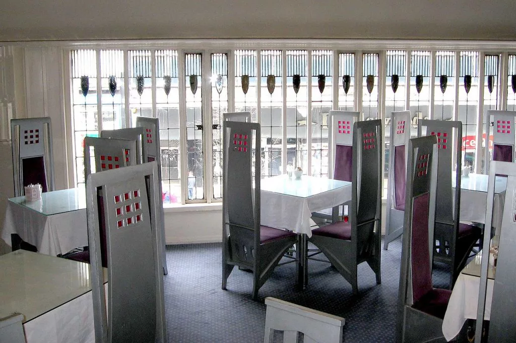 Charles Rennie Mackintosh: Biography, Works, Awards 52 Interior, the willow tearooms - charles rennie mackintosh