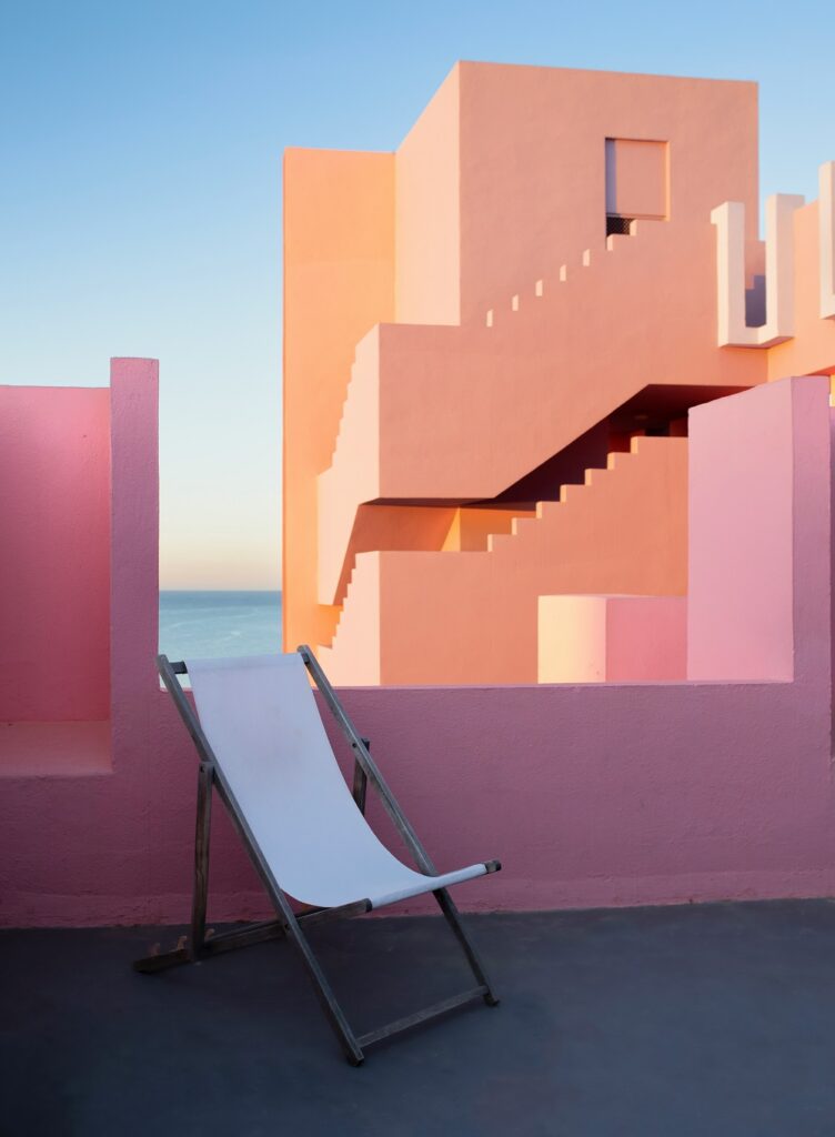 Monumental futuristic social housing architecture la muralla roja calpe spain designed by ricardo bofill completed in 1973 © lena polishko 16